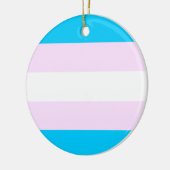 Transgenderstolzflagge Keramik Ornament (Links)