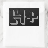 TRANSHUMANISM-Symbol Rechteckiger Aufkleber (Tasche)