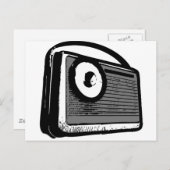 TRANSISTOR-RADIOVERTRAGBAR POSTKARTE (Vorne/Hinten)