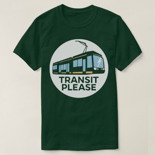 TRANSIT BITTE in einem Kreis für dunkle Hintergrün T-Shirt (Design vorne)
