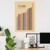 Transit Charts - Chicago Metra Poster (Heimbüro)