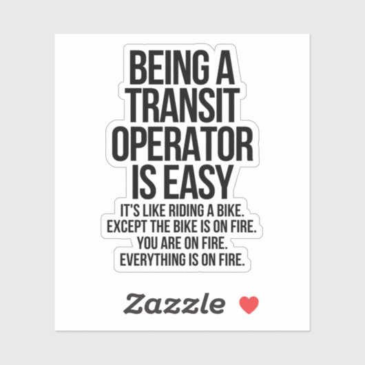 Transit operator aufkleber (Blatt)