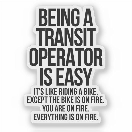 Transit operator aufkleber (Vorderseite)