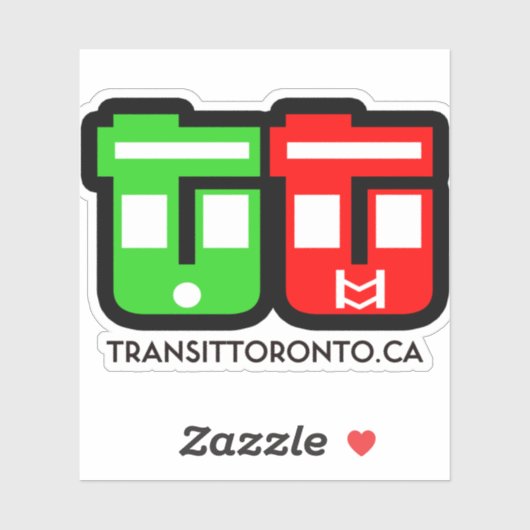 Transit Toronto Logo Sticker (Blatt)