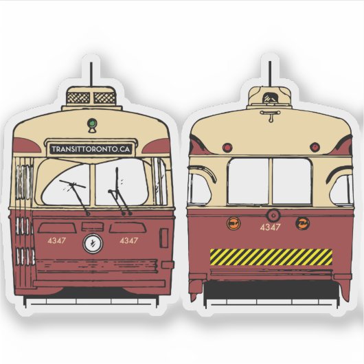 Transit Toronto PCC Front and Back Stickers Aufkleber (Vorderseite)