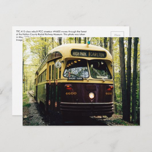 Transit Toronto Postcard 001 - PCC Forest Postkarte (Vorne/Hinten)