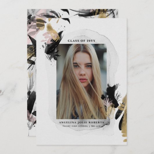 Transition 1 Foto Abschluss Einladung (Vorne/Hinten)