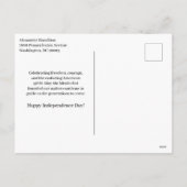 Transitional Americana Unabhängigkeitstag Feiertagspostkarte (Rückseite)