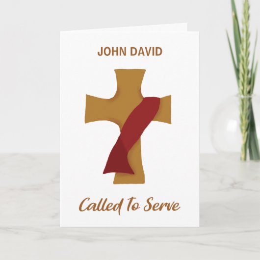 Transitorische Deakonordination Roter Stein am Kre Karte (Vorderseite)