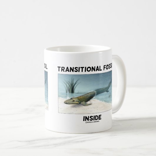 Transitorische Fossilien Inside Tiktaalik rosaea Kaffeetasse (VorderseiteRechts)