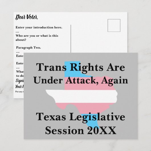 Transitrechte sind auf der Postkarte des Angriffs (Vorne/Hinten)