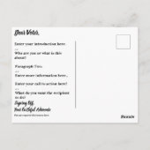 Transitrechte sind auf der Postkarte des Angriffs (Rückseite)