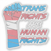 Transitrechte sind Menschenrechte Aufkleber (Vorderseite)