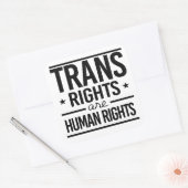 Transitrechte sind Menschenrechte Quadratischer Aufkleber (Umschlag)