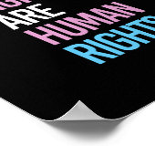 Transitrechte sind Menschenrechte - Transfarben Poster (Ecke)