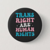 Transitrechte sind Menschenrechte Transgender Equa Button (Vorderseite)