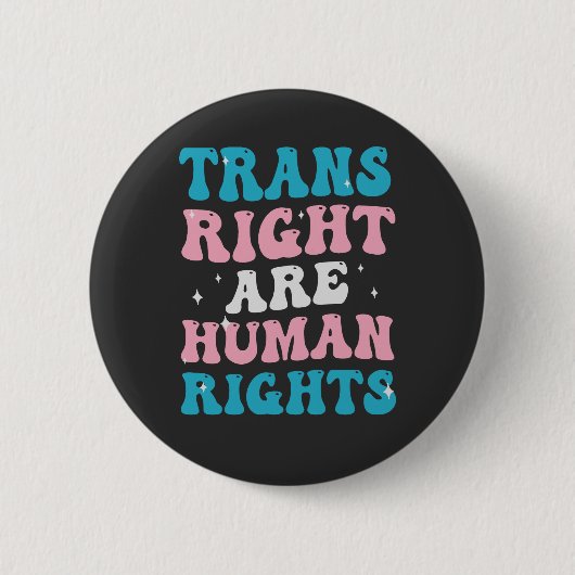 Transitrechte sind Menschenrechte Transgender Equa Button (Vorderseite)