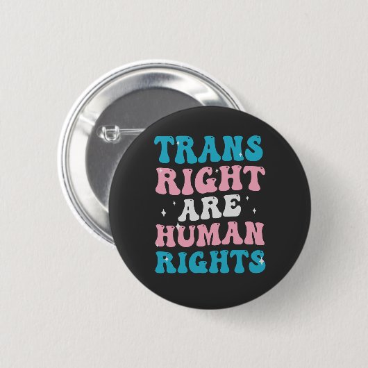 Transitrechte sind Menschenrechte Transgender Equa Button (Vorne & Hinten)