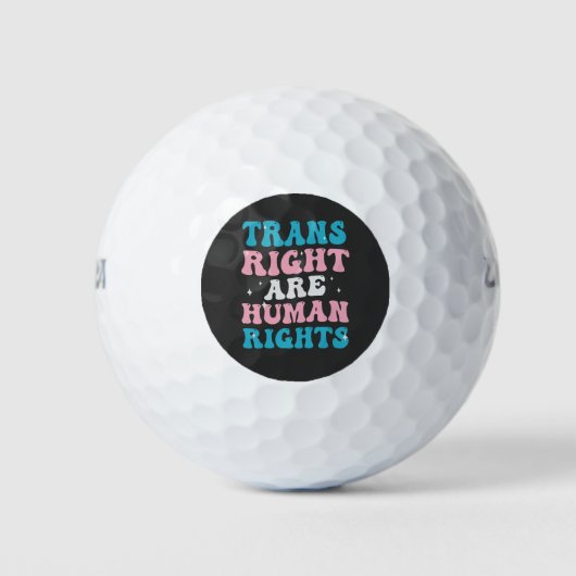 Transitrechte sind Menschenrechte Transgender Equa Golfball (Vorderseite)