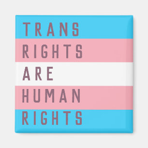 Transitrechte sind Menschenrechte Transgender Flag Magnet
