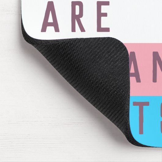Transitrechte sind Menschenrechte Transgender Flag Mousepad (Ecke)