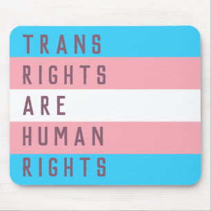 Transitrechte sind Menschenrechte Transgender Flag Mousepad