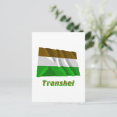 Transkei Wave Flag mit Namen Postkarte (Stehend Vorderseite)