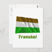 Transkei Wave Flag mit Namen Postkarte (Vorne/Hinten)