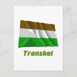 Transkei Wave Flag mit Namen Postkarte
