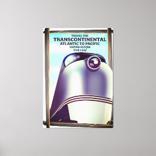 Transkontinentale Eisenbahn USA. Leinwanddruck