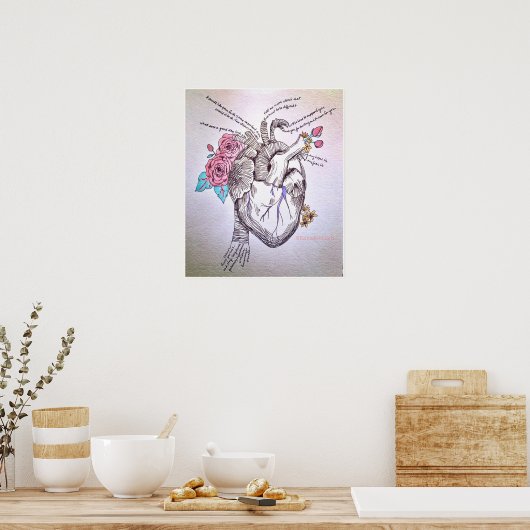 Translation by heart poster (Küche)