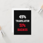 Translator Badass Card Karte (Vorderseite/Rückseite Beispiel)