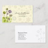 Translator Business Card Doodline-Blume Visitenkarte (Vorne/Hinten)