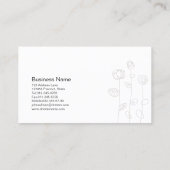 Translator Business Card Doodline-Blume Visitenkarte (Rückseite)