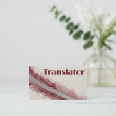 Translator Elegant Visitenkarte (Stehend Vorderseite)