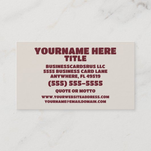 Translator Elegant Visitenkarte (Rückseite)