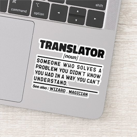 Translator Noun Definition Geburtstag Gegenwart Fu Aufkleber (Detail)