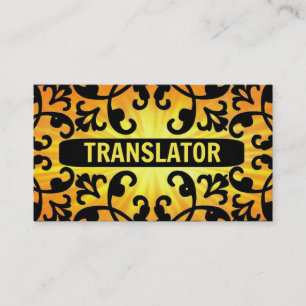 Translator Sunshine Damask Visitenkarte