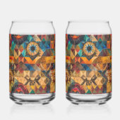 Translucent Aqua "Ererbte Kunst" 16oz Glas P (Links)