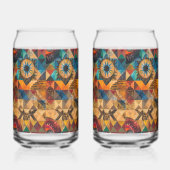 Translucent Aqua "Ererbte Kunst" 16oz Glas P (Rechts)