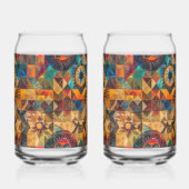 Translucent Aqua "Ererbte Kunst" 16oz Glas P (Rückseite)