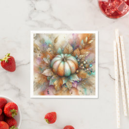Translucent Autumn Fall Pumpkin Serviette