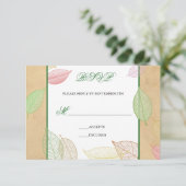Translucent Fall Leaves - RSVP-Karte RSVP Karte (Stehend Vorderseite)