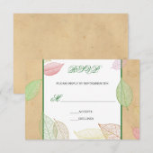 Translucent Fall Leaves - RSVP-Karte RSVP Karte (Vorne/Hinten)