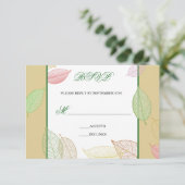 Translucent Fall Leaves - RSVP-Karte RSVP Karte (Stehend Vorderseite)