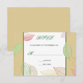 Translucent Fall Leaves - RSVP-Karte RSVP Karte (Vorne/Hinten)
