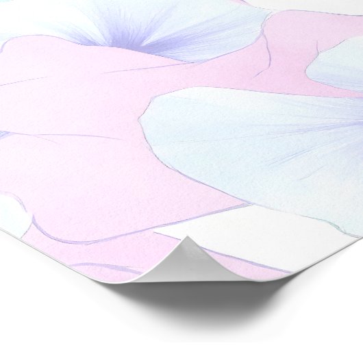 Translucent Flow Lace Wallpaper and Wall Decor Poster (Ecke)