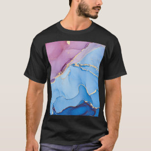 Translucent Hues Fluid: Alkoholtink Abstrakt T-Shirt