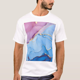 Translucent Hues Fluid: Alkoholtink Abstrakt T-Shirt