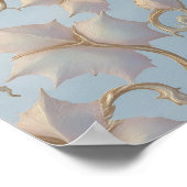 Translucent Iridescent Ivory Fabric Pattern Poster (Ecke)